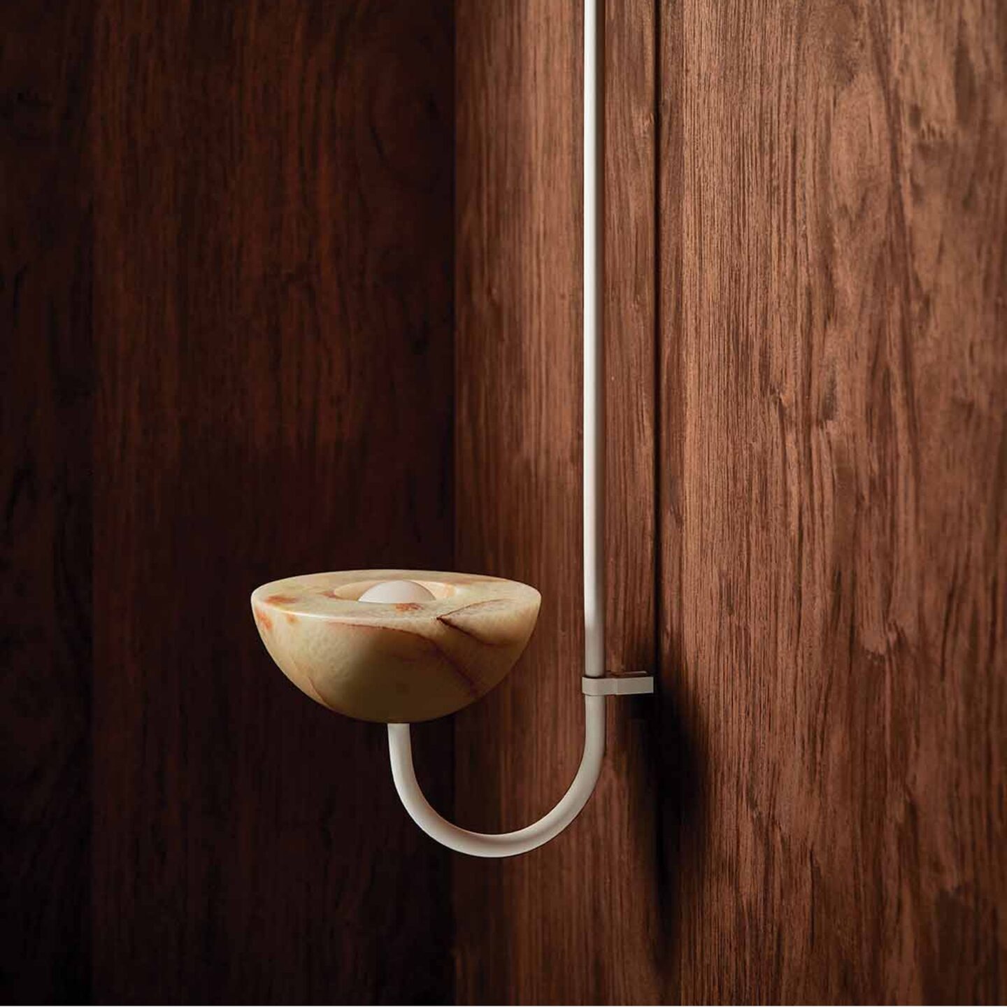 Aurelia Wall Light Large Jade Onyx & White Satin